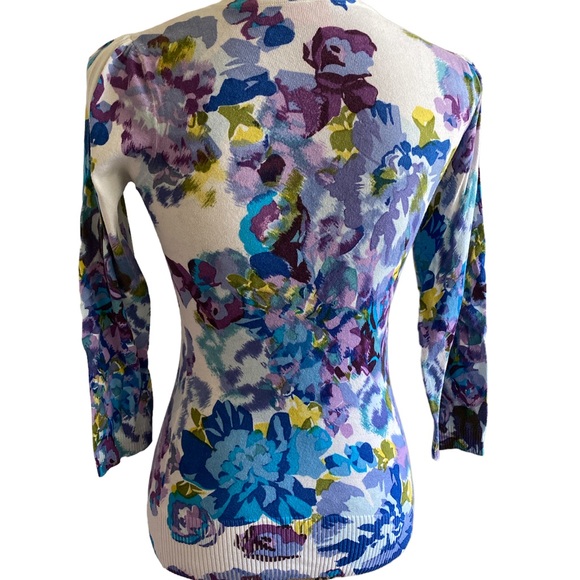 Charlotte • multicolor floral button down cardigan • medium - Picture 3 of 7